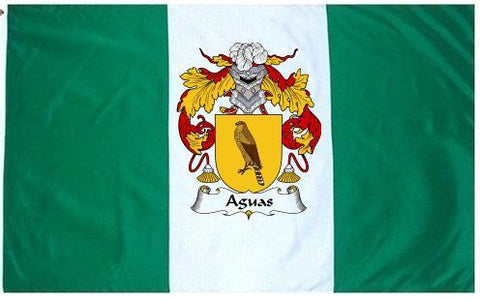 Aguas family crest coat of arms flag