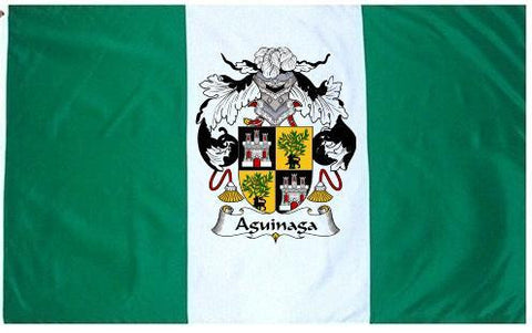 Aguinaga family crest coat of arms flag