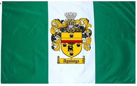 Aguiniga family crest coat of arms flag