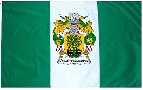 Aguirrezazona family crest coat of arms flag