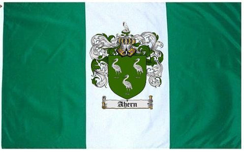 Ahern family crest coat of arms flag