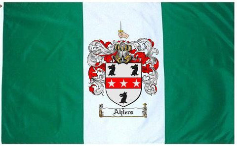 Ahlers family crest coat of arms flag