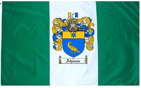 Ahonen family crest coat of arms flag