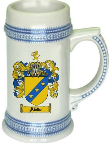 Aiello family crest stein coat of arms tankard mug