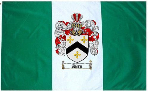 Aiers family crest coat of arms flag