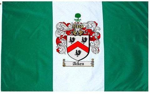 Aiken family crest coat of arms flag