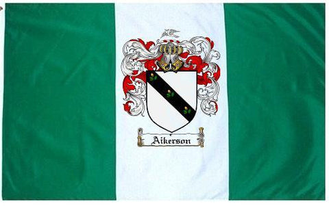 Aikerson family crest coat of arms flag