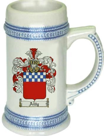 Ailly family crest stein coat of arms tankard mug