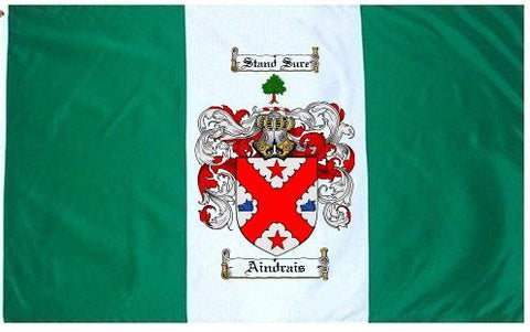 Aindrais family crest coat of arms flag