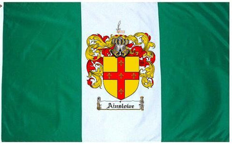 Ainslowe family crest coat of arms flag