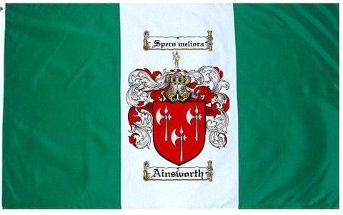 Ainsworth family crest coat of arms flag