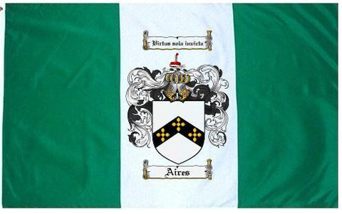 Aires family crest coat of arms flag