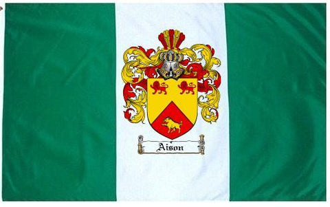 Aison family crest coat of arms flag