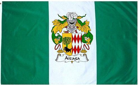 Aizaga family crest coat of arms flag