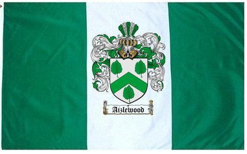 Aizlewood family crest coat of arms flag