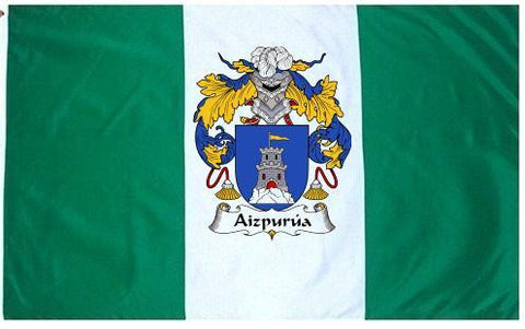 Aizpurua family crest coat of arms flag