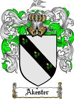 Akester coat of arms family crest download