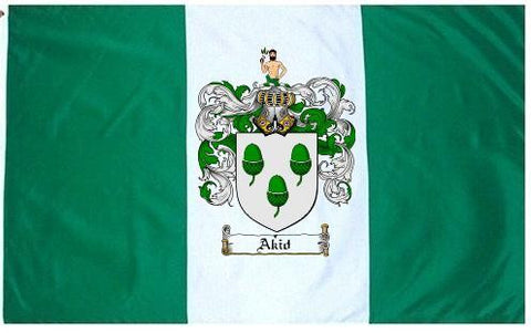 Akid family crest coat of arms flag
