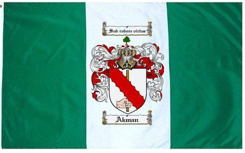 Akman family crest coat of arms flag