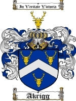 Akrigg coat of arms family crest download