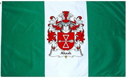 Aksak family crest coat of arms flag