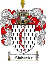 Alabaster coat of arms family crest download