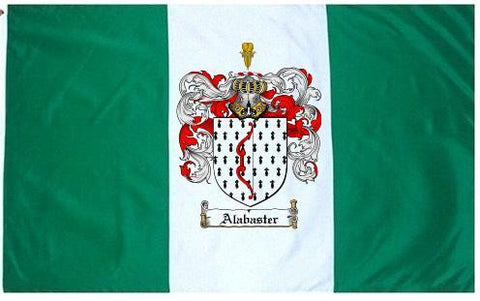 Alabaster family crest coat of arms flag