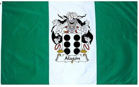 Alagon family crest coat of arms flag