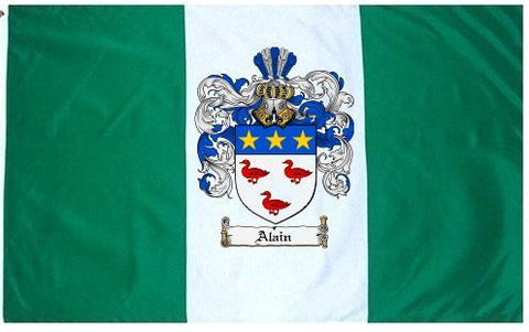 Alain family crest coat of arms flag