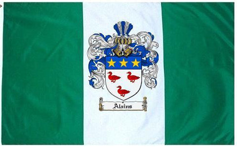 Alains family crest coat of arms flag