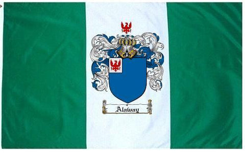 Alaway family crest coat of arms flag