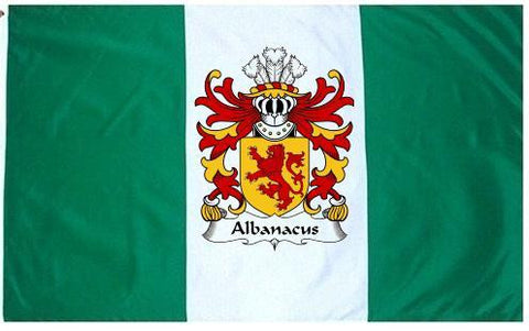 Albanacus family crest coat of arms flag