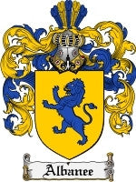 Albanee coat of arms family crest download