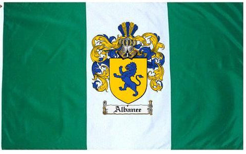 Albanee family crest coat of arms flag