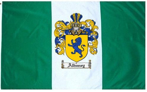 Albaney family crest coat of arms flag