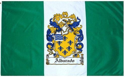 Albarado family crest coat of arms flag