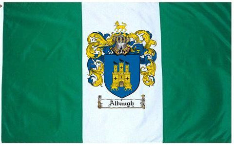 Albaugh family crest coat of arms flag