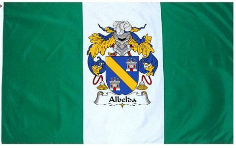 Albelda family crest coat of arms flag