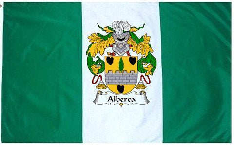 Alberca family crest coat of arms flag