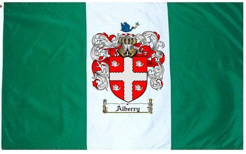 Alberry family crest coat of arms flag