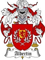 Albertin coat of arms family crest download