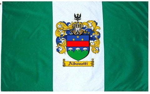 Albonetti family crest coat of arms flag