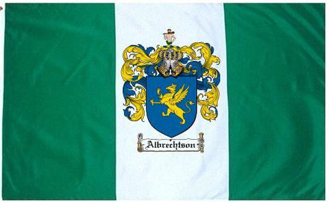 Albrechtson family crest coat of arms flag