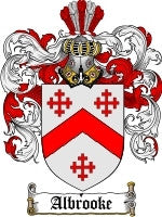 Albrooke coat of arms family crest download