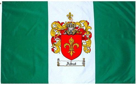 Albut family crest coat of arms flag