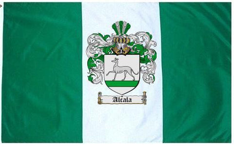 Alcala family crest coat of arms flag