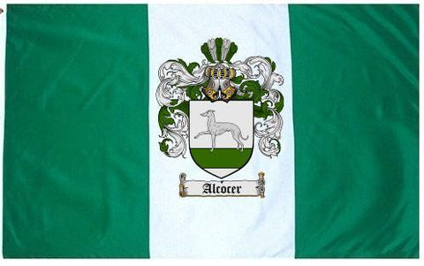 Alcocer family crest coat of arms flag