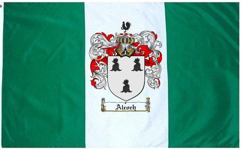 Alcoch family crest coat of arms flag