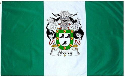 Alcolea family crest coat of arms flag