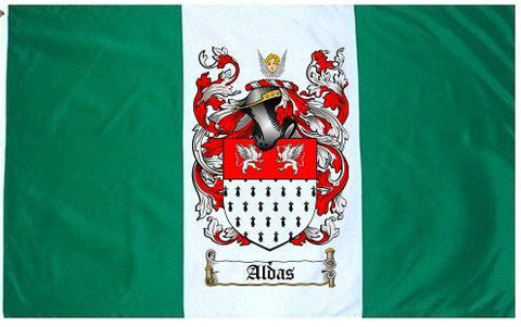 Aldas family crest coat of arms flag